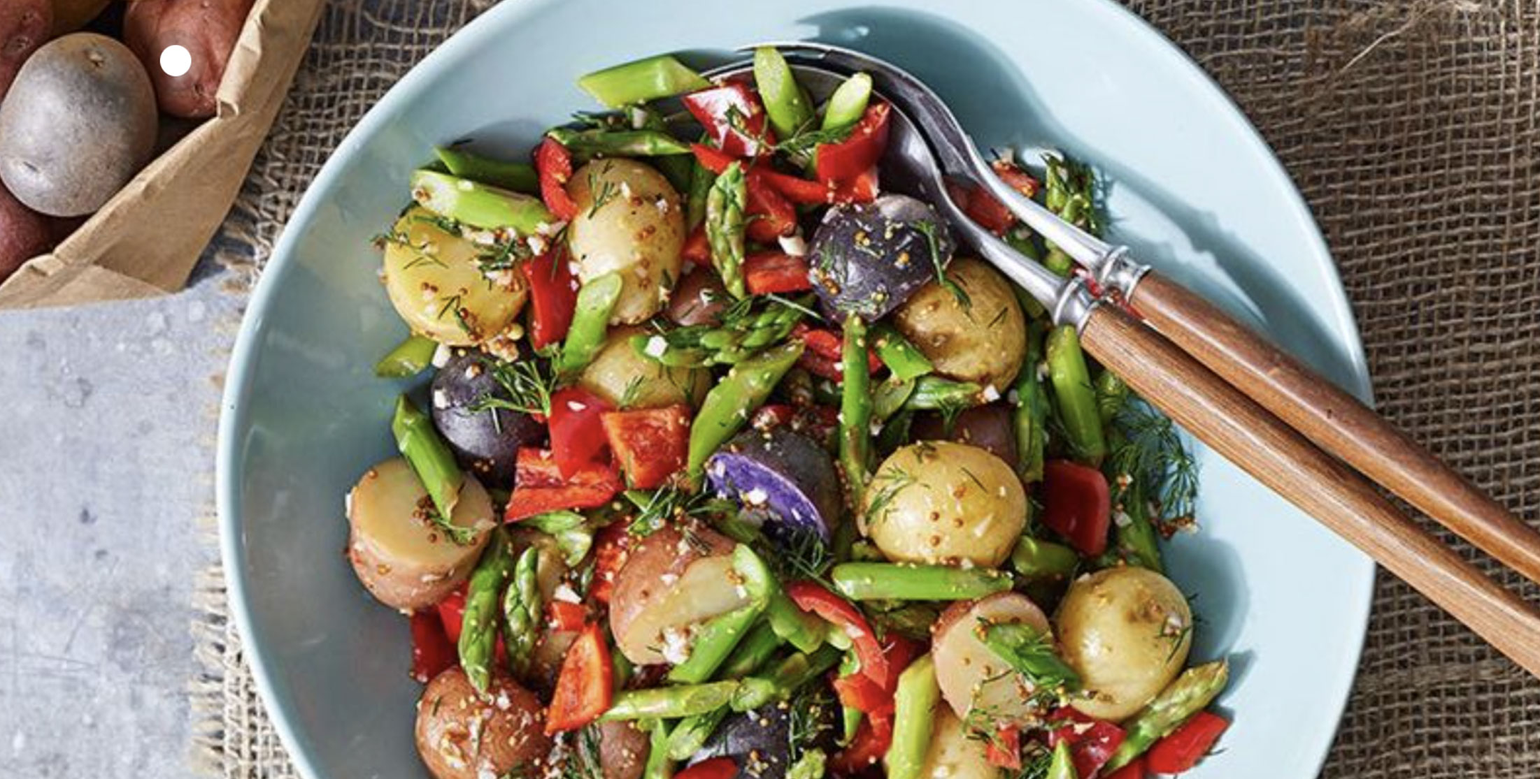 Potato Salad with Prime Time Asparagus and Red Pepper